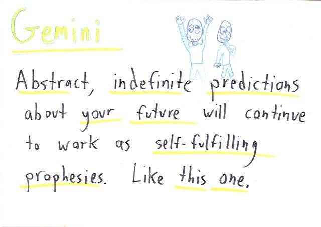 Gemini's vague prediction works as a self-fulfilling prophecy, including this one.