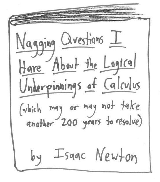 Newton's book of doubts about calculus's foundations, which took about 200 years to resolve.