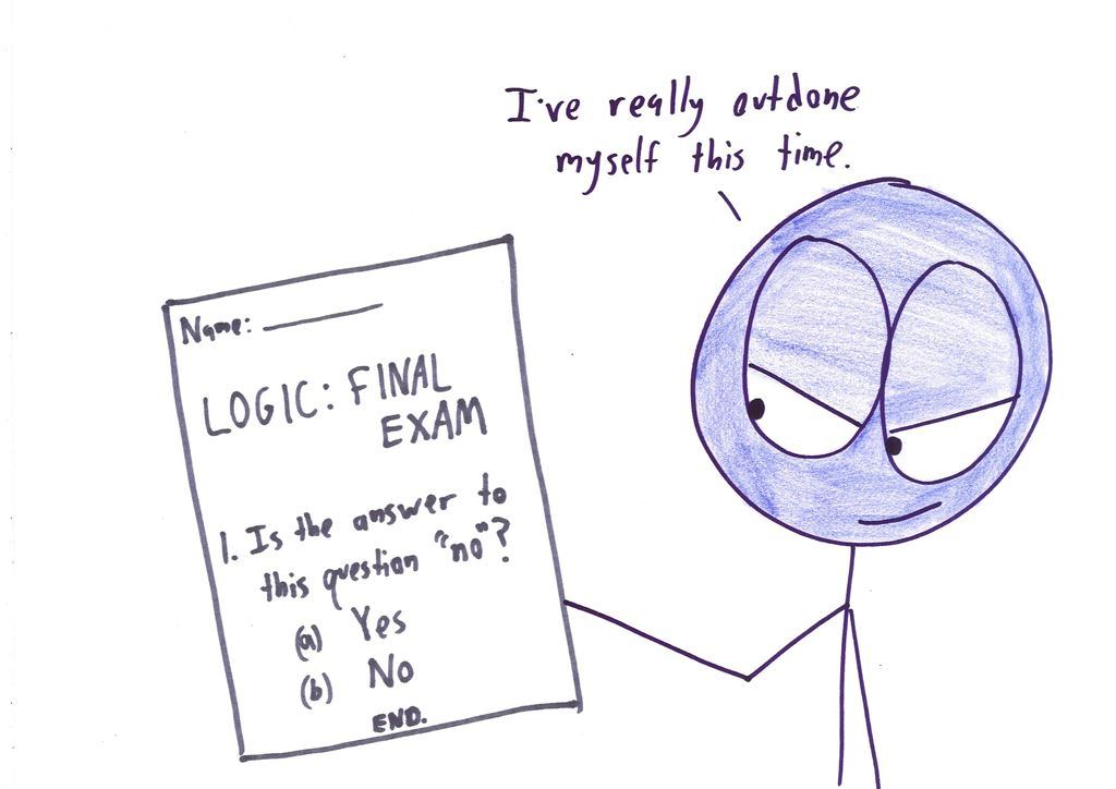 Seven evil masterminds behind math's most annoying features: train word problems, inconsistent trig notation, FOIL, a paradoxical logic exam, decimal commas, and deliberately obscure writing. (panel 3 of 7)