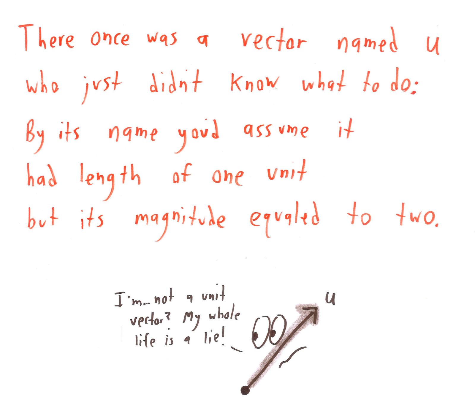 Nine math limericks: a constant function, Russell and Gödel, a non-unit vector named u, twin primes, an obtuse angle, the Dirichlet function, a lemma, the converse error, and the median's code. (panel 3 of 9)