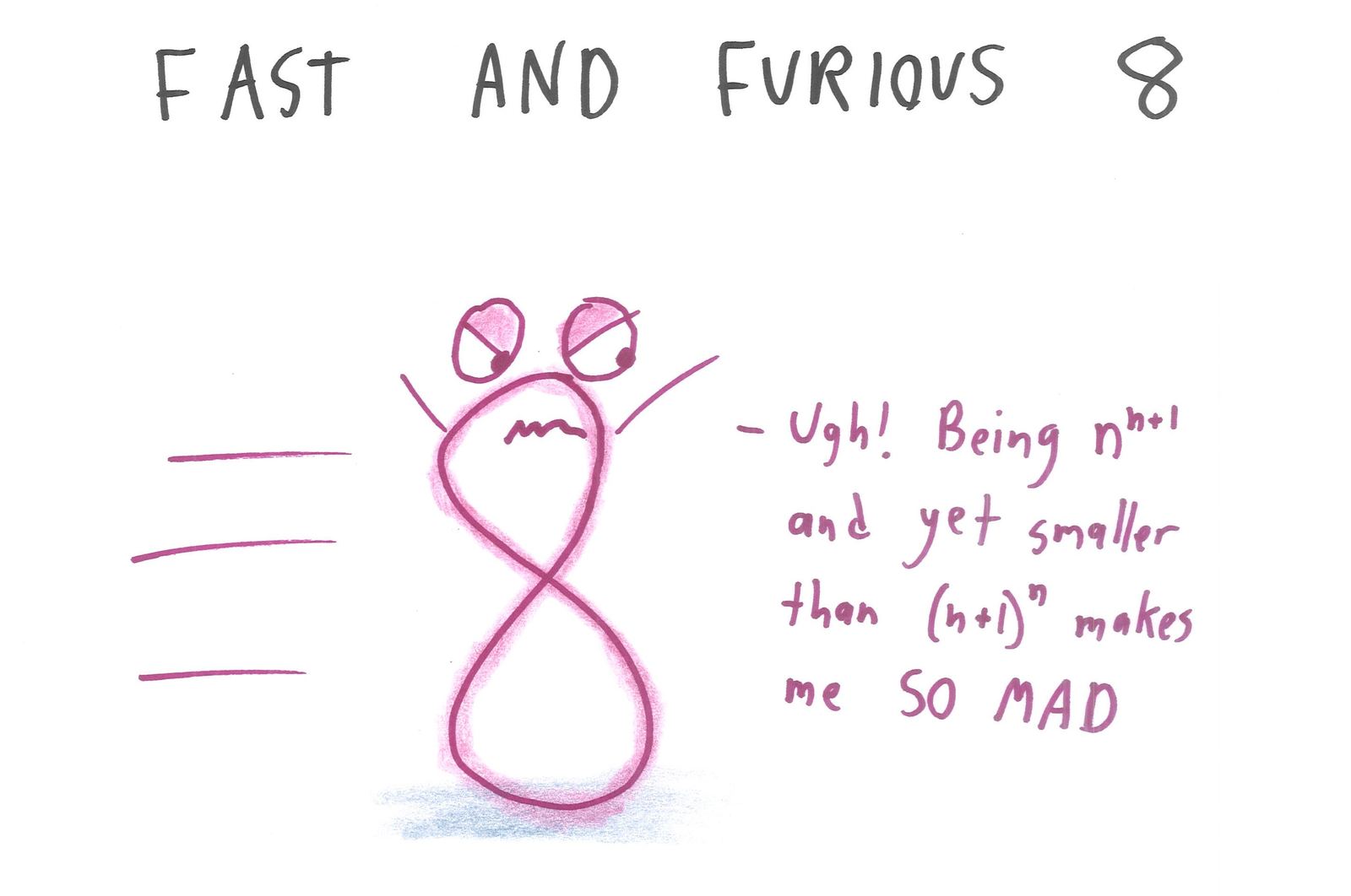 Ten 2017 movies reimagined for nerds: an 8 furious that 2³ < 3², a Spider-Man replication crisis, Minion postdocs, a consultant baby, the last climatologist, and Groot's linguistics. (panel 1 of 10)