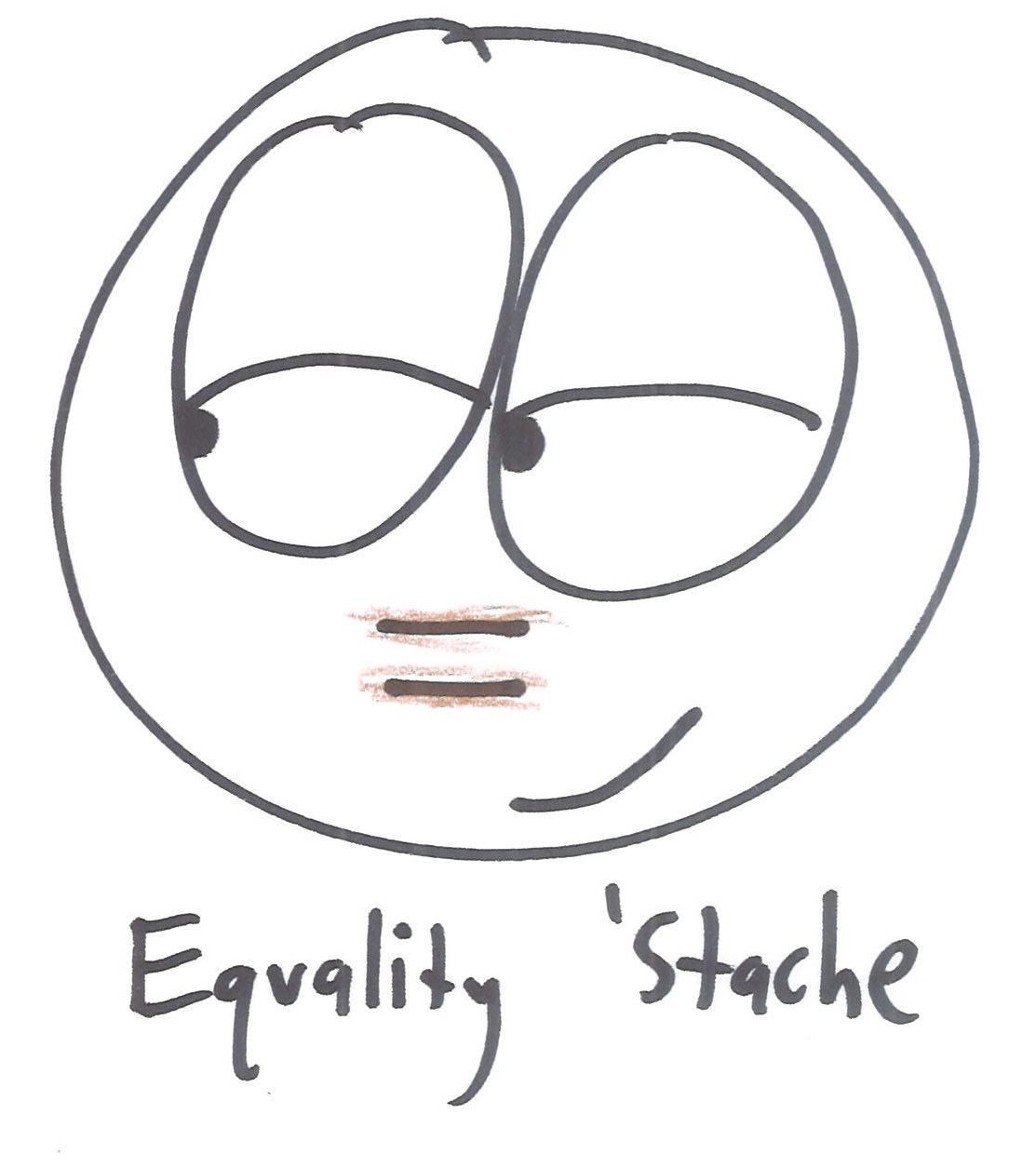 Eighteen mathematical mustaches and beards: parabola, square root, Cantor set, sine and cosine waves, a graph, the null 'stache, a normal curve, absolute value, a Sierpinski soul patch and more. (panel 18 of 18)