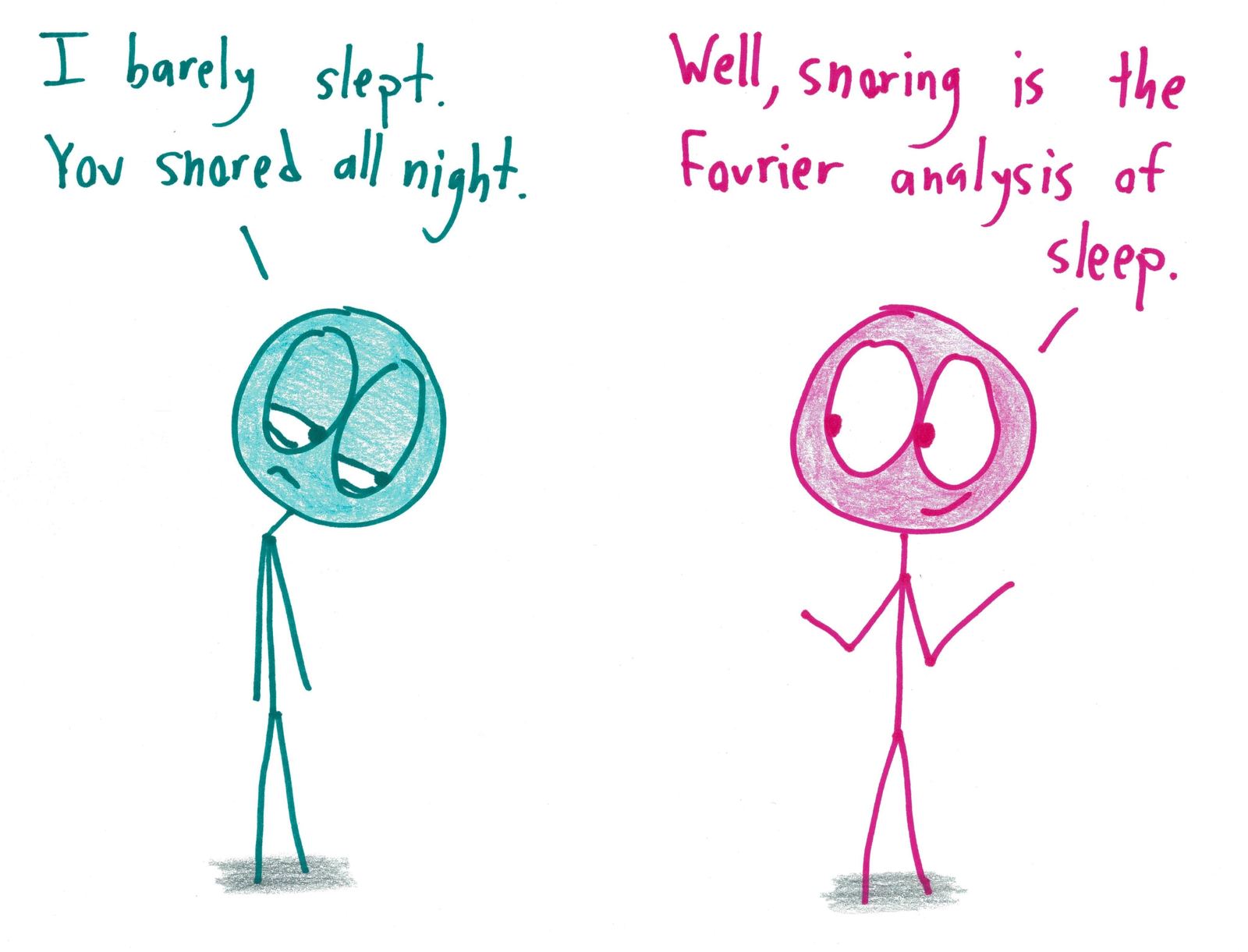 A branding tip, 'everything sounds better when called the mathematics of something', followed by eight excuses: culinary topology, the combinatorics of culture, the Fourier analysis of sleep, streaming an asymptote, and more. (panel 4 of 9)
