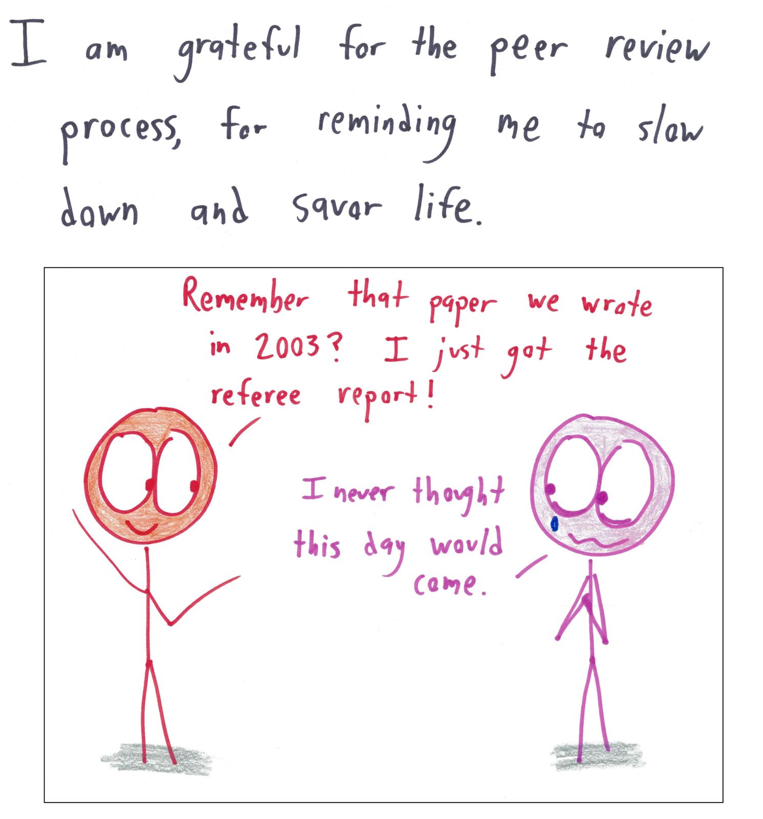 Twelve Thanksgiving thank-yous from a mathematician: Big O notation for hiding bad arithmetic, philosophy for making pure math look useful, coffee, pie, axioms, peer review and more. (panel 10 of 12)