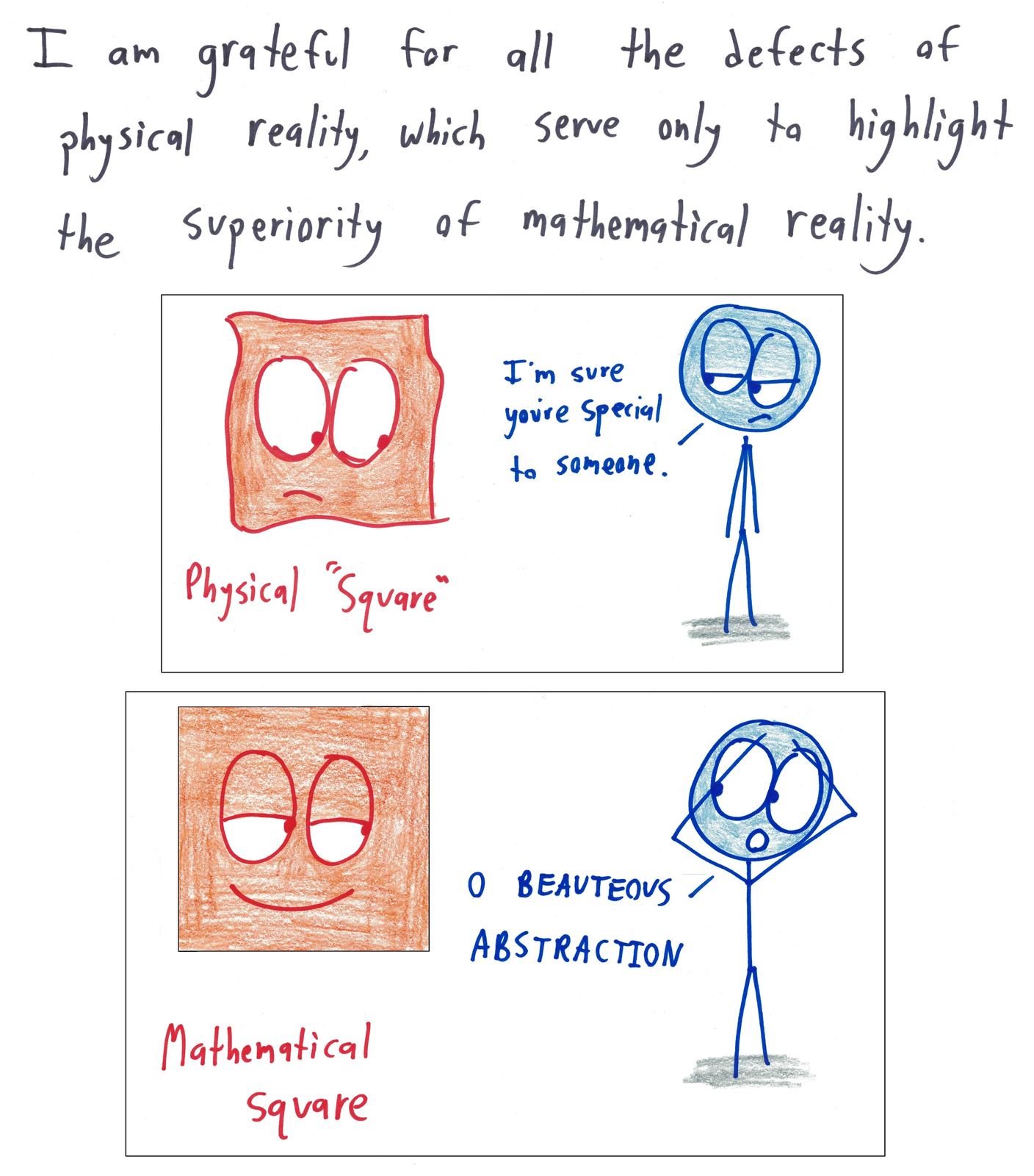 Twelve Thanksgiving thank-yous from a mathematician: Big O notation for hiding bad arithmetic, philosophy for making pure math look useful, coffee, pie, axioms, peer review and more. (panel 12 of 12)
