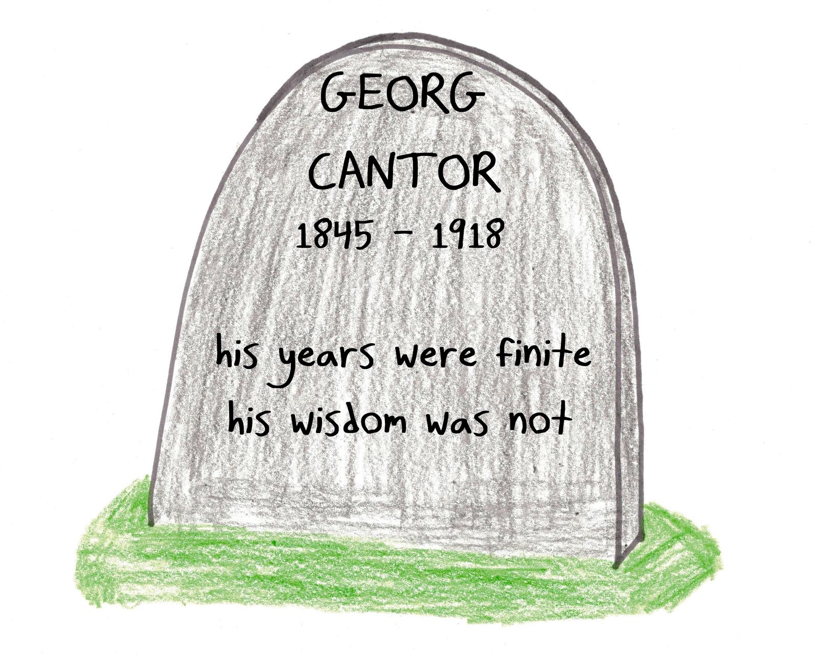 Twelve tombstones from the graveyard of mathematics: Newton at rest stays at rest, Zeno can't quite die, Fermat's epitaph didn't fit, Abel's death and genius do not commute, and more. (panel 9 of 12)