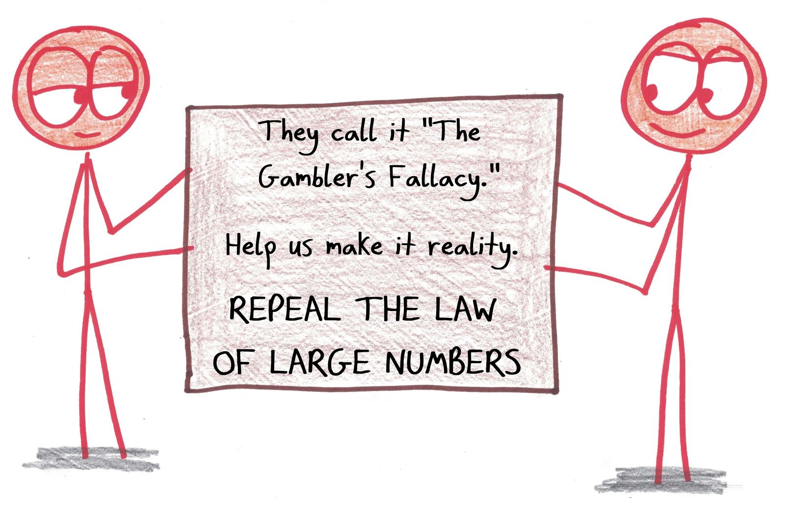 Gamblers campaign to repeal the law of large numbers so their fallacy can come true.