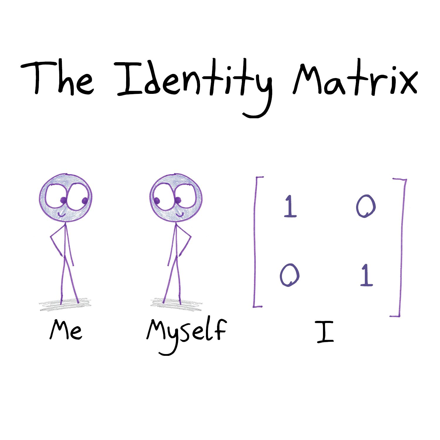 'Me, Myself, and I,' where the I is the 2×2 identity matrix.