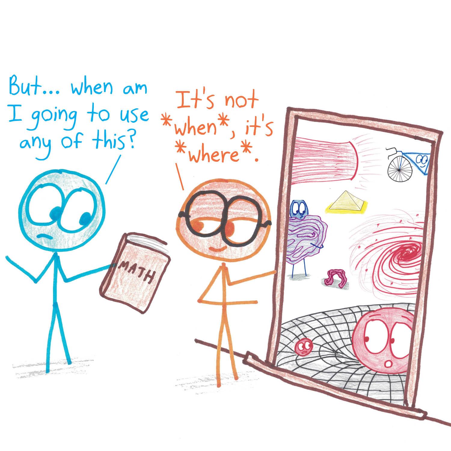 Asked 'when will I use this?', a teacher opens a door onto a universe of places where math lives.
